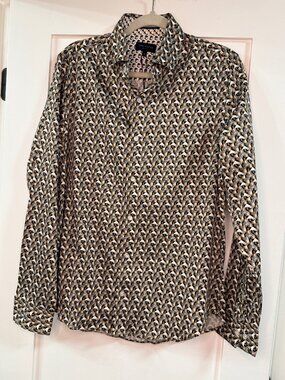 TED BAKER Men's Alphais Long Sleeve Regular Fit Button Down Shirt Size Small